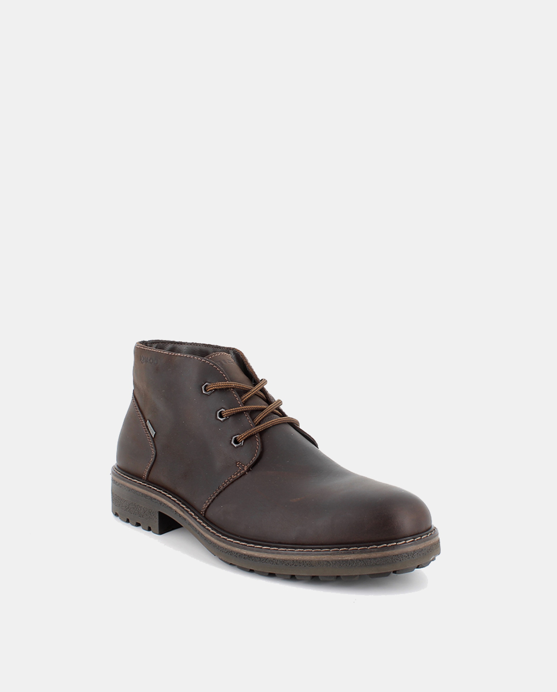 Botins em Pele com Forro Goretex e Fecho de Atacadores Castanho-escuro-2