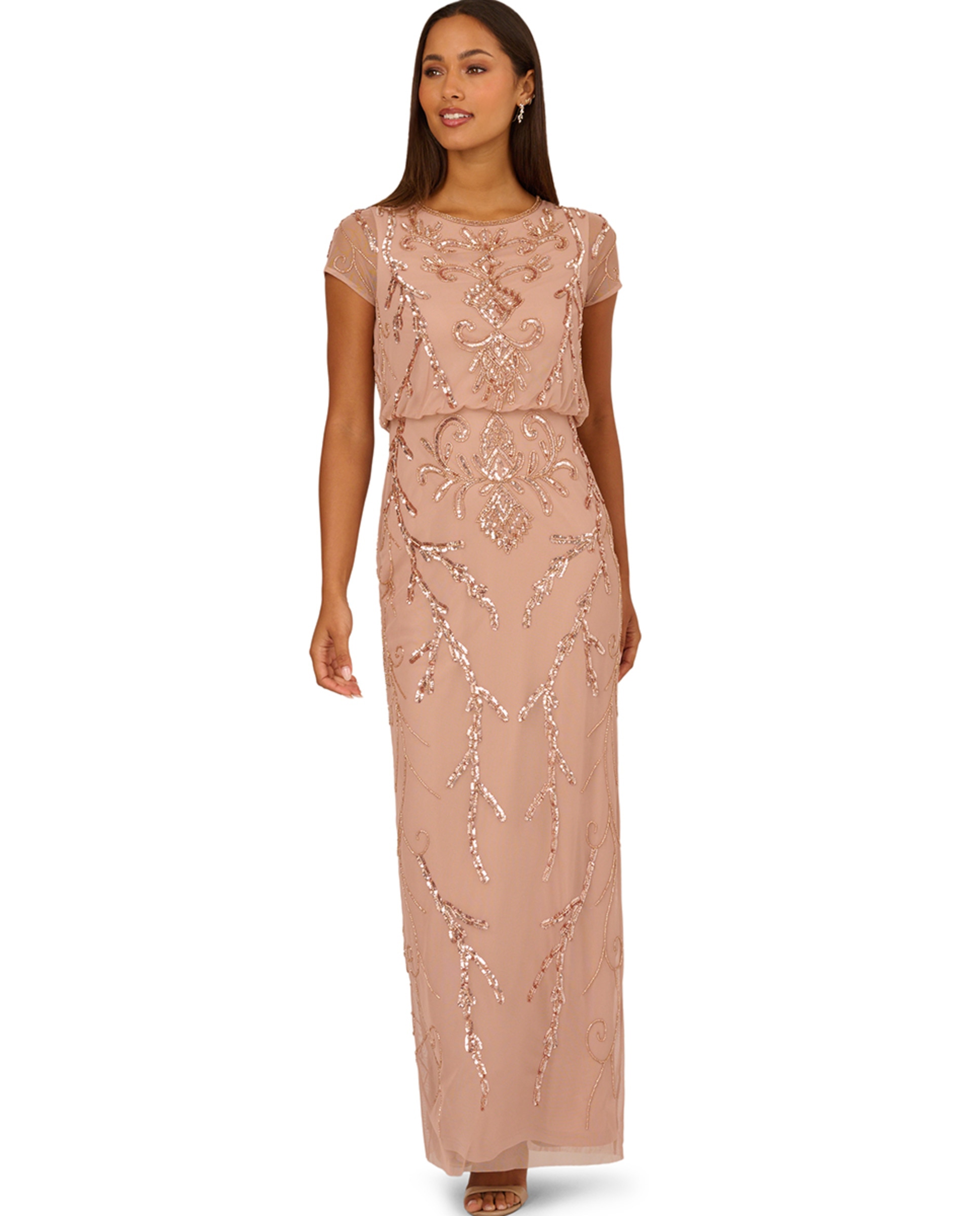 Imagem 0 de Vestido Comprido Tipo Blusão de Contas