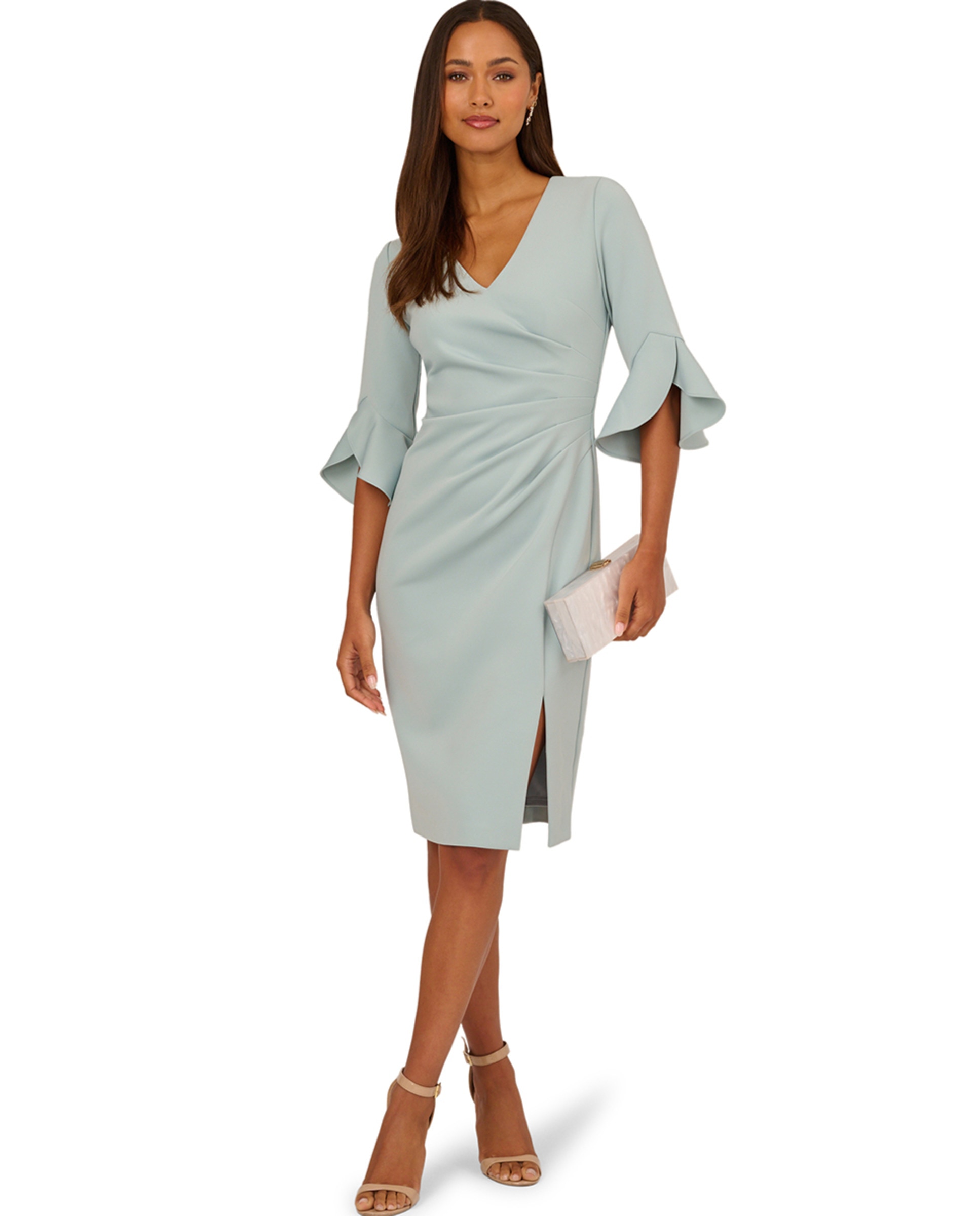 Imagem 0 de Vestido Midi Envolvente Sintético de Mergulho