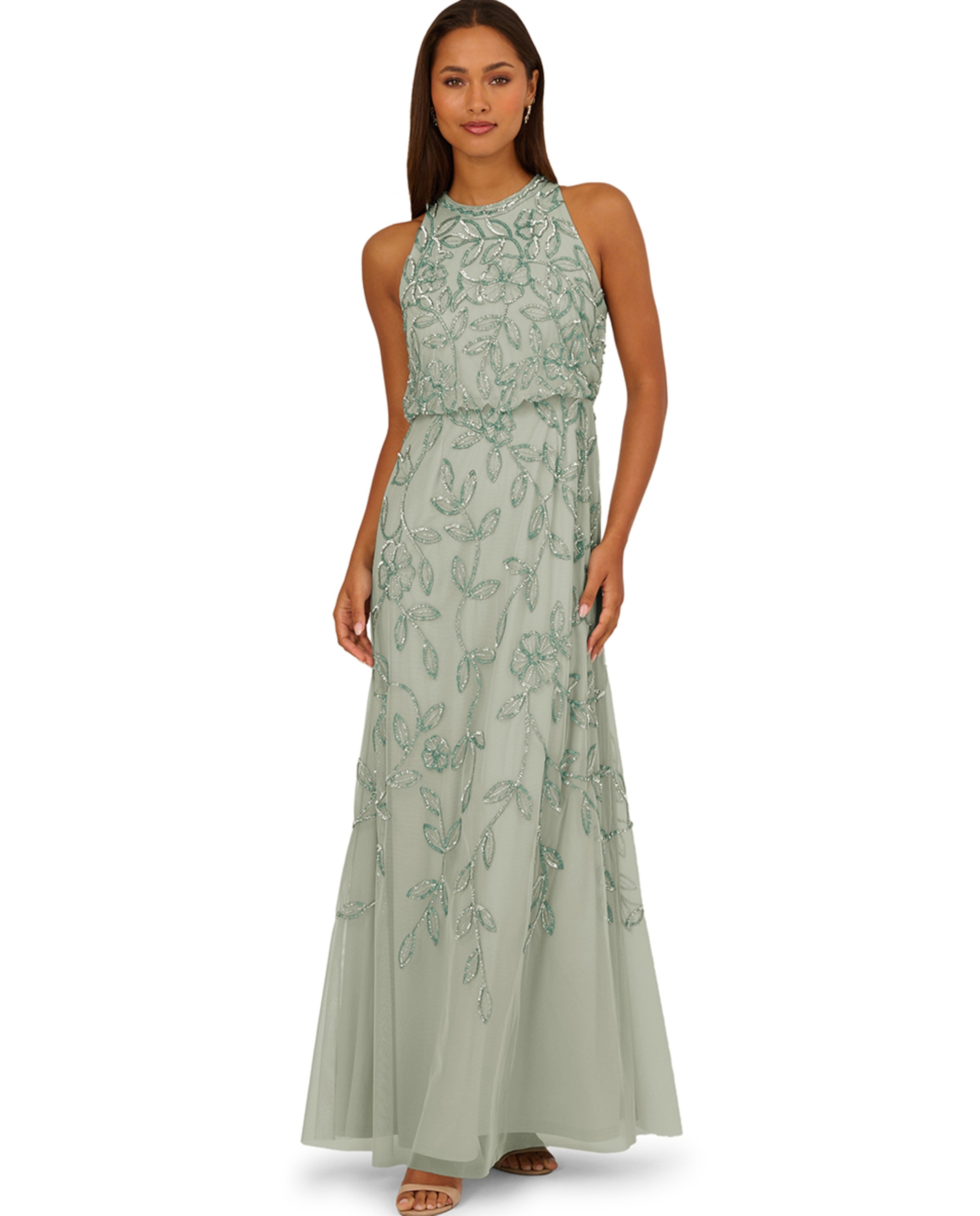 Imagem 0 de Vestido Comprido com Contas e Blusão