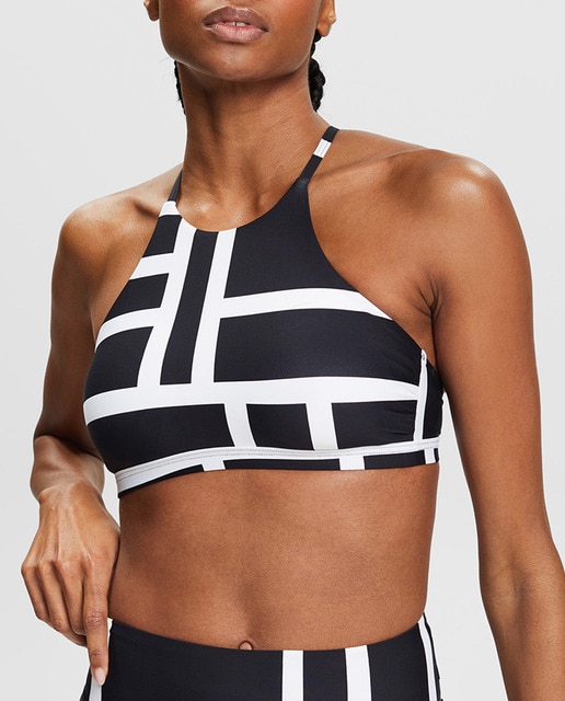 Imagen 0 de Top de bikini con relleno sin aro estampado retro