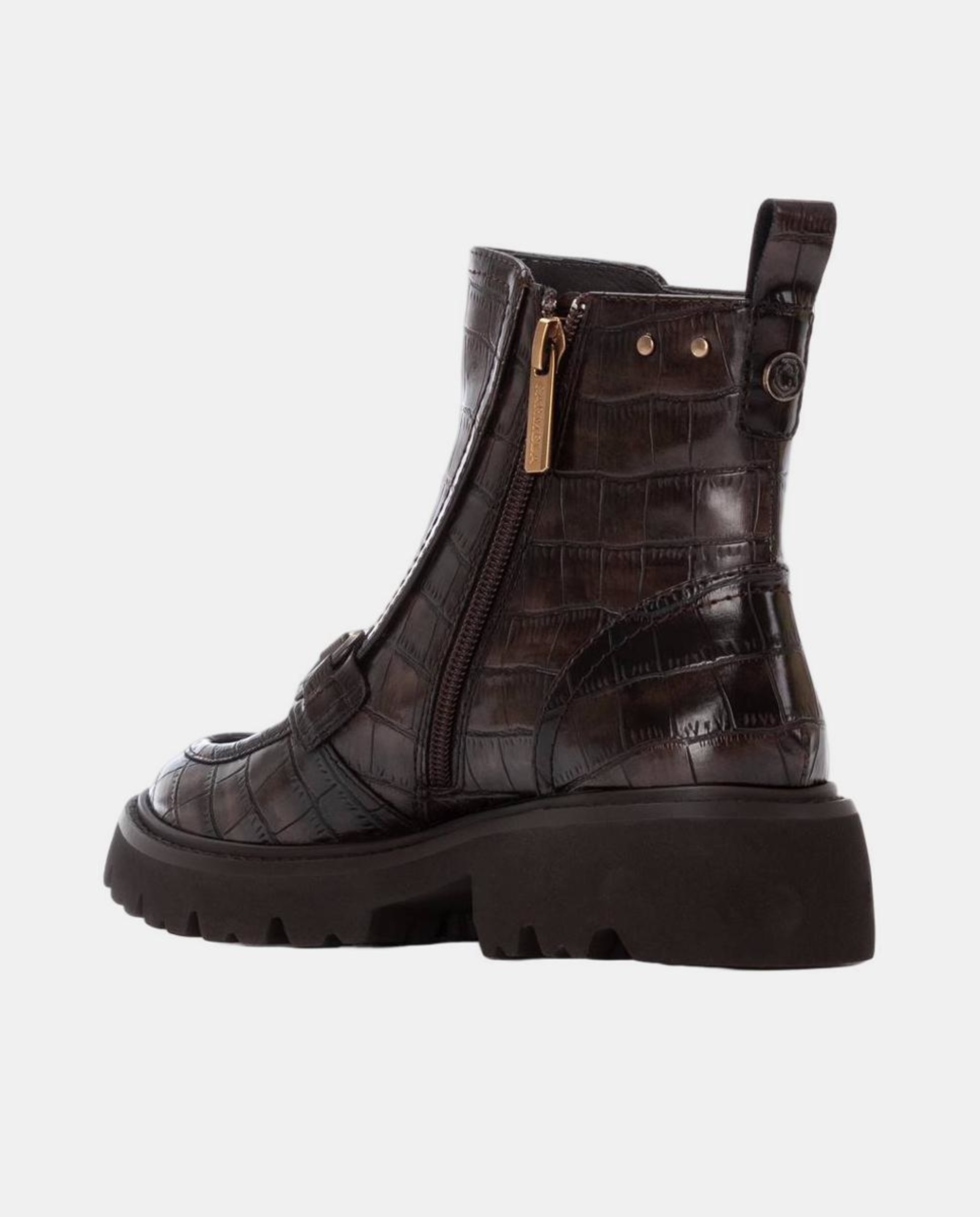 Botins em Pele Castanho-3