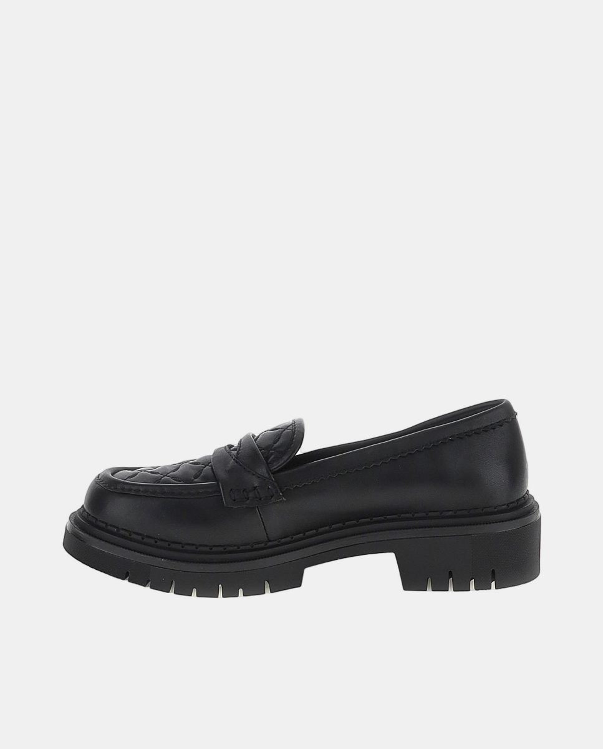 Mocassins com Travessão Acolchoado Preto-3