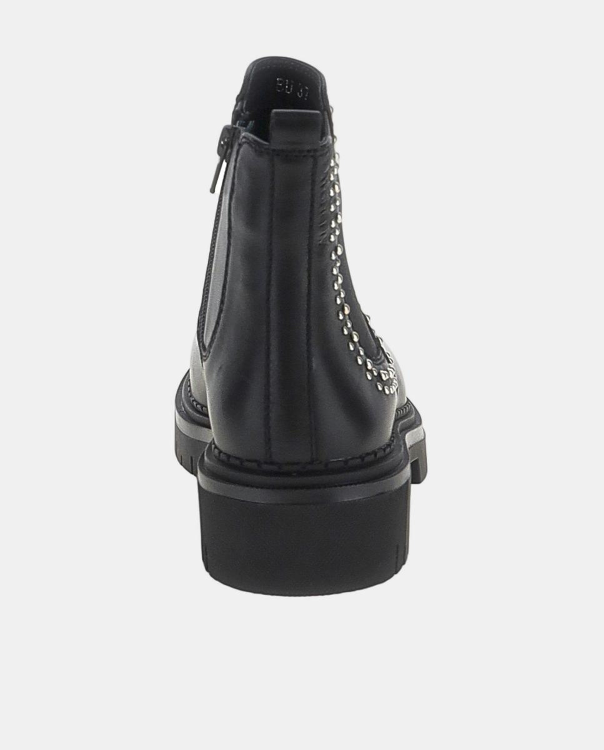 Botins Elásticos com Fecho de Correr e Inserções Preto-5