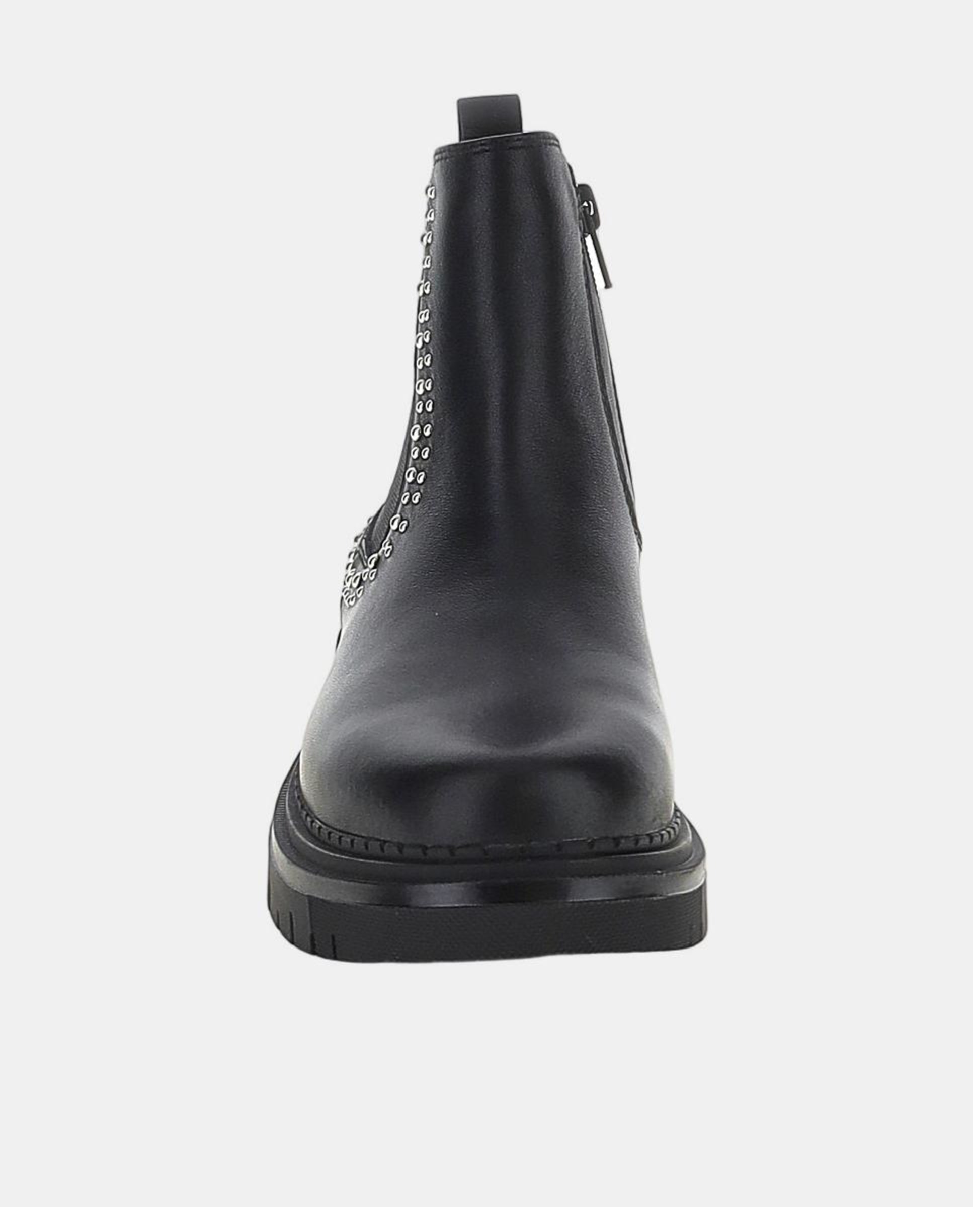 Botins Elásticos com Fecho de Correr e Inserções Preto-4