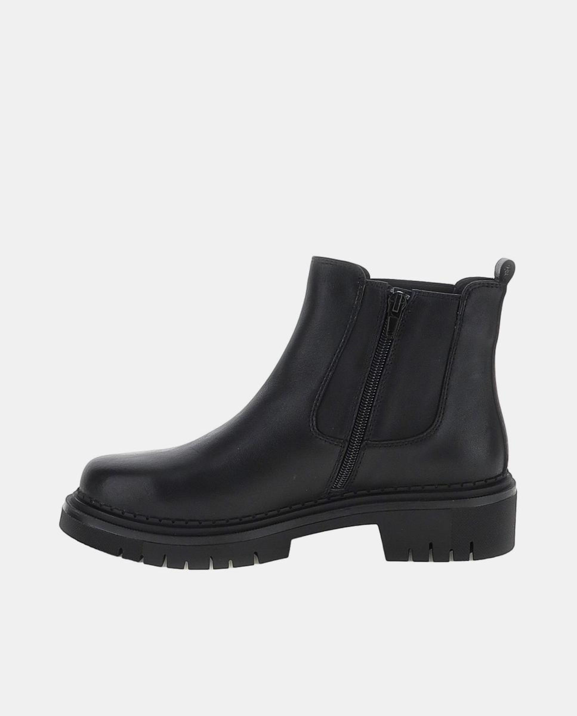 Botins Elásticos com Fecho de Correr e Inserções Preto-3