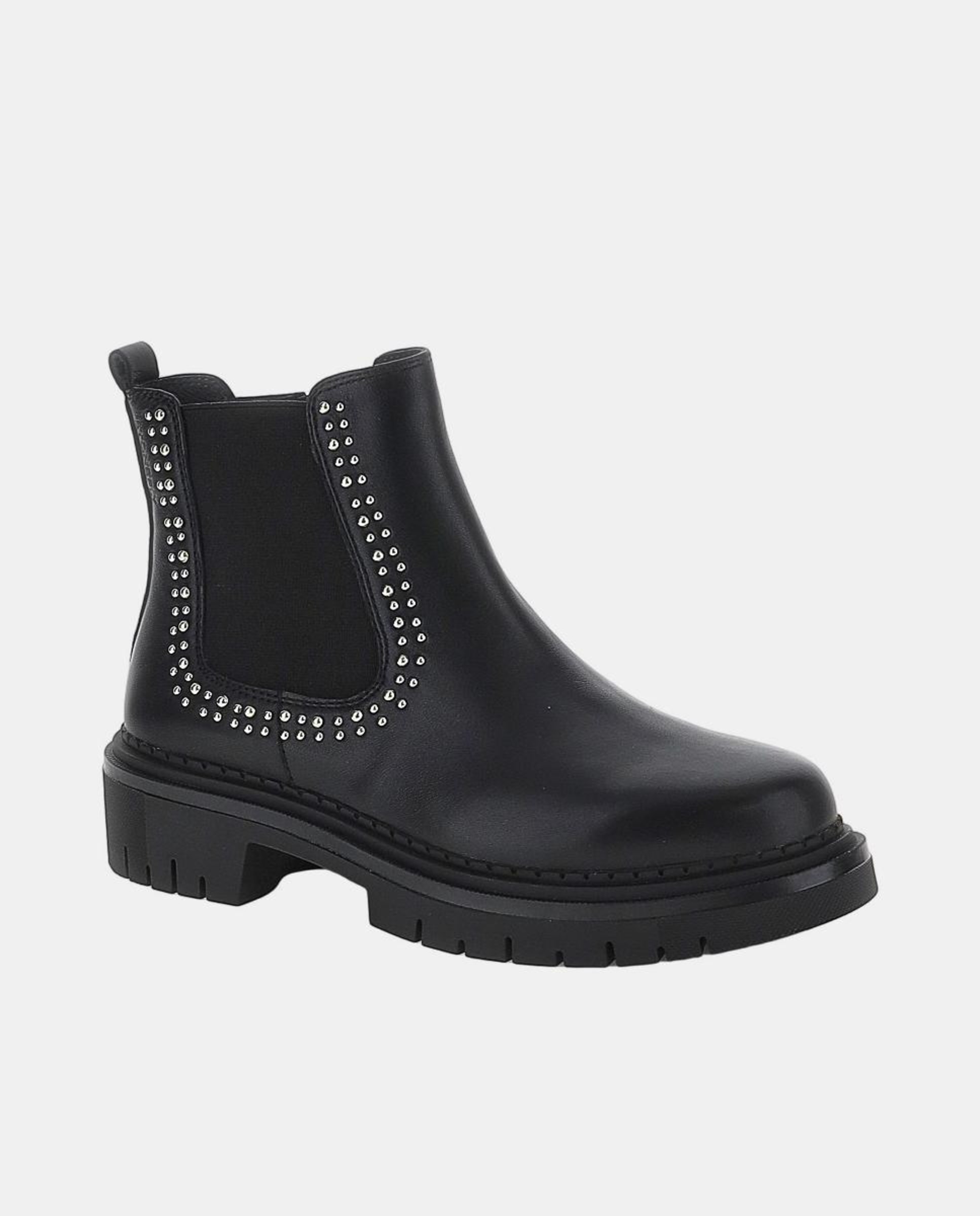 Botins Elásticos com Fecho de Correr e Inserções Preto-2