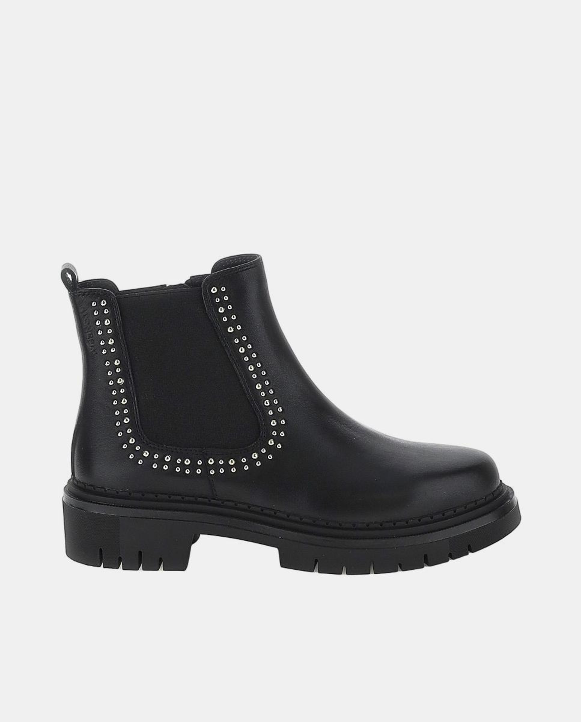 Botins Elásticos com Fecho de Correr e Inserções Preto-1