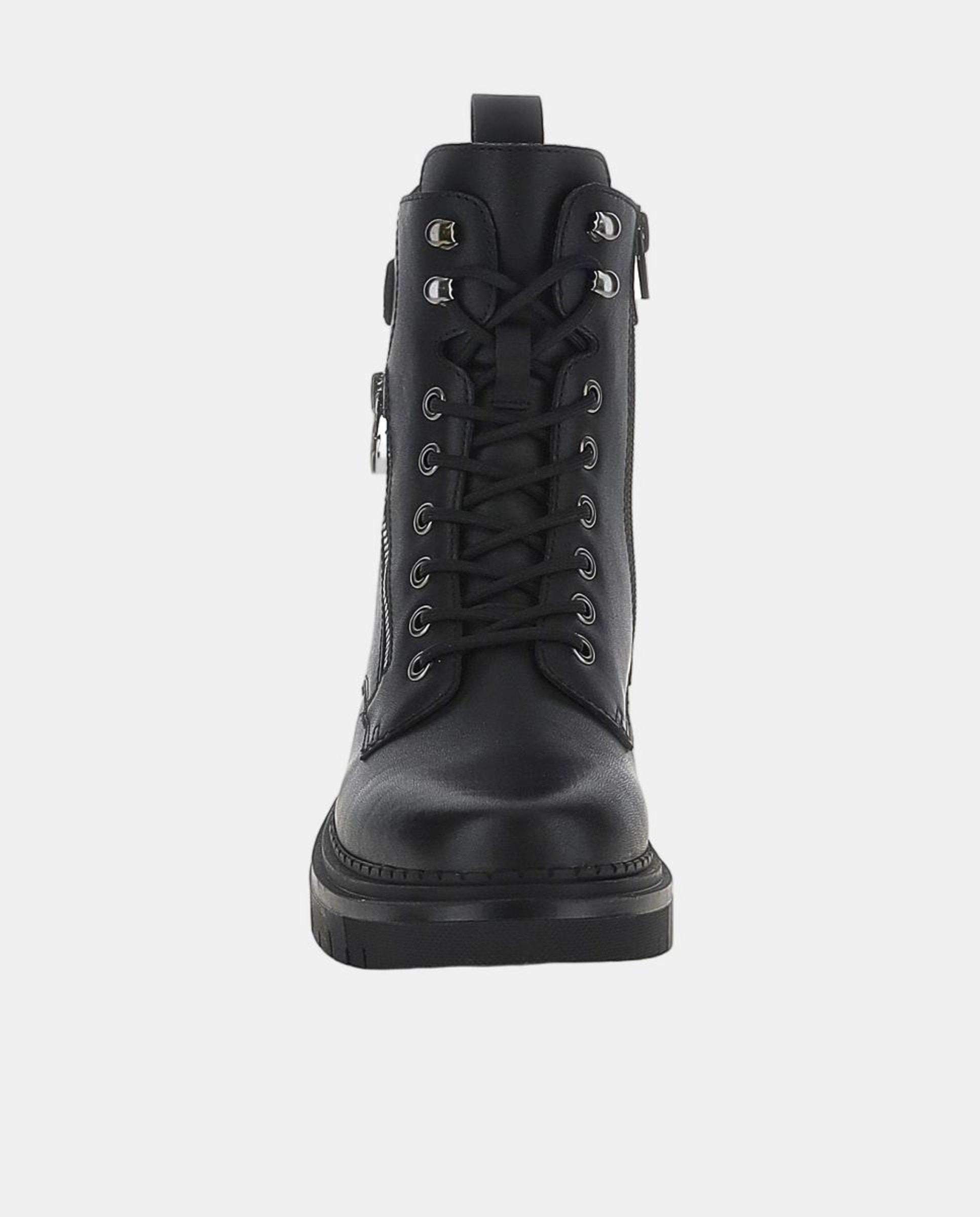 Botins com Atacadores e Fecho de Correr Duplo Preto-4