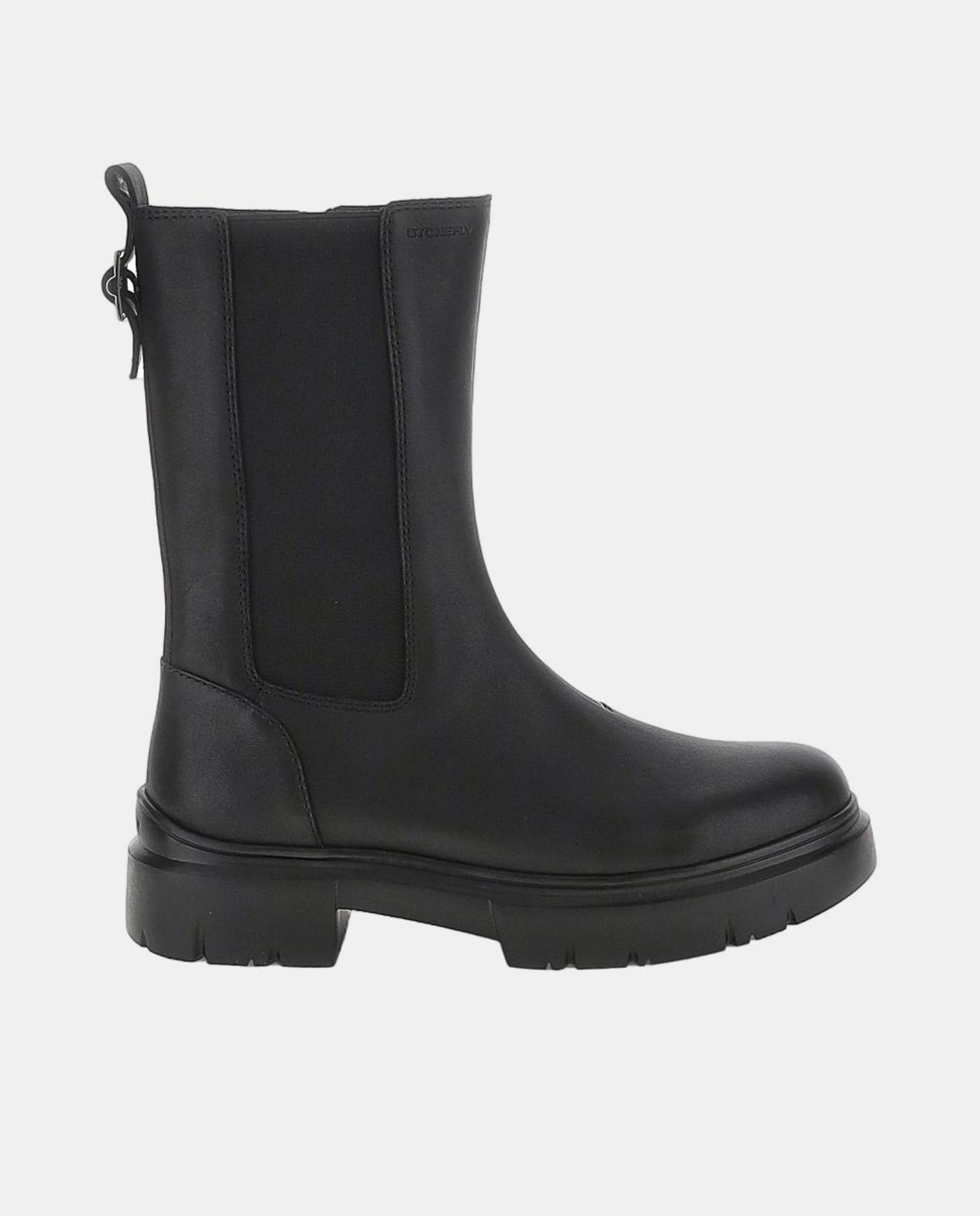 Botins Três Quartos com Fecho de Correr Preto-1