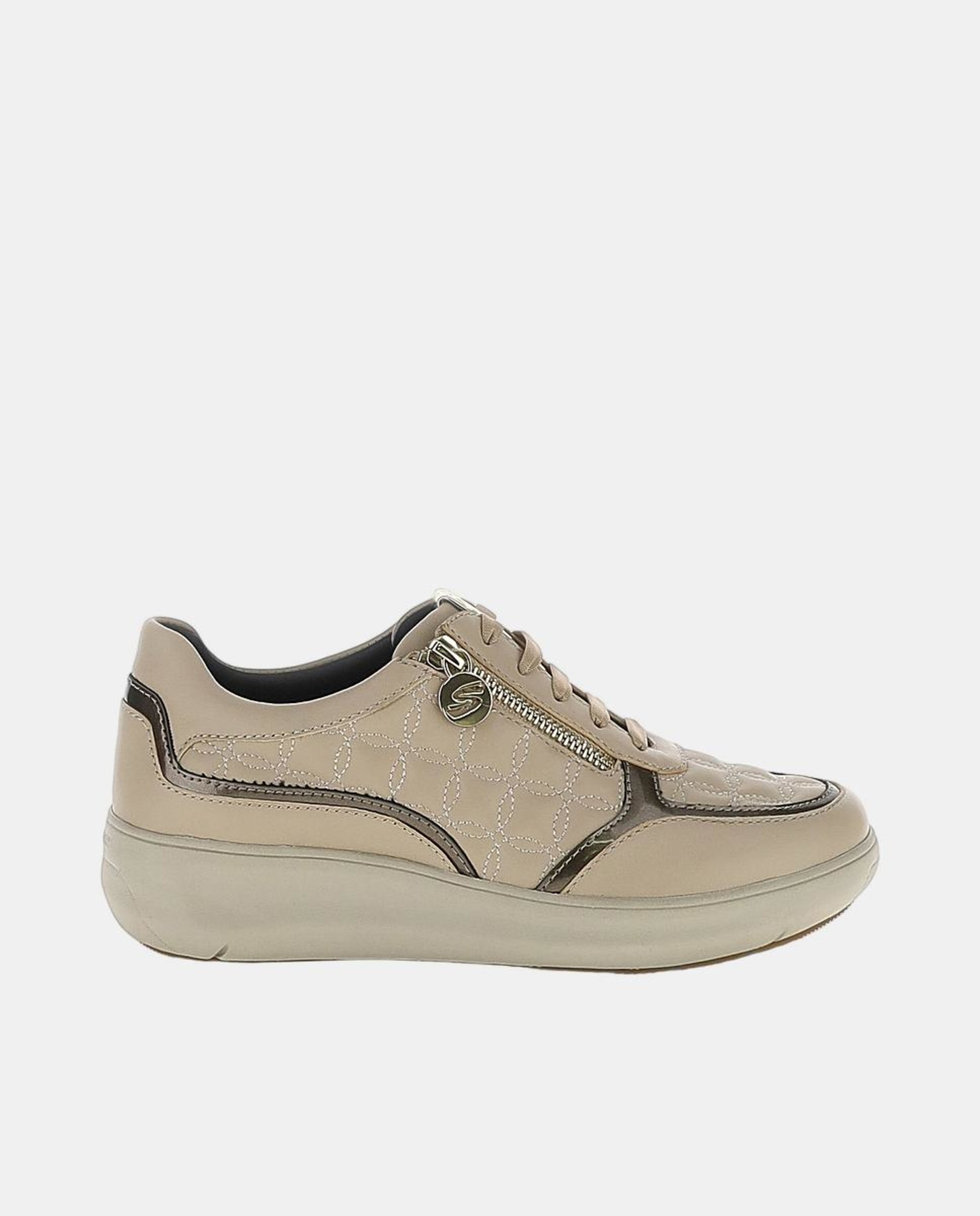 Sapatos com Atacadores e Fecho de Correr Rosa Nude-1