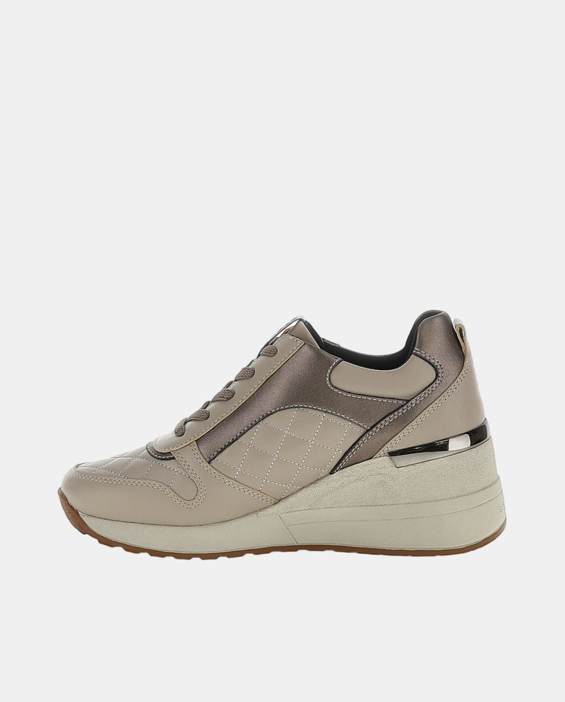 Sapatos de Cunha com Atacadores e Fecho de Correr Natural-3