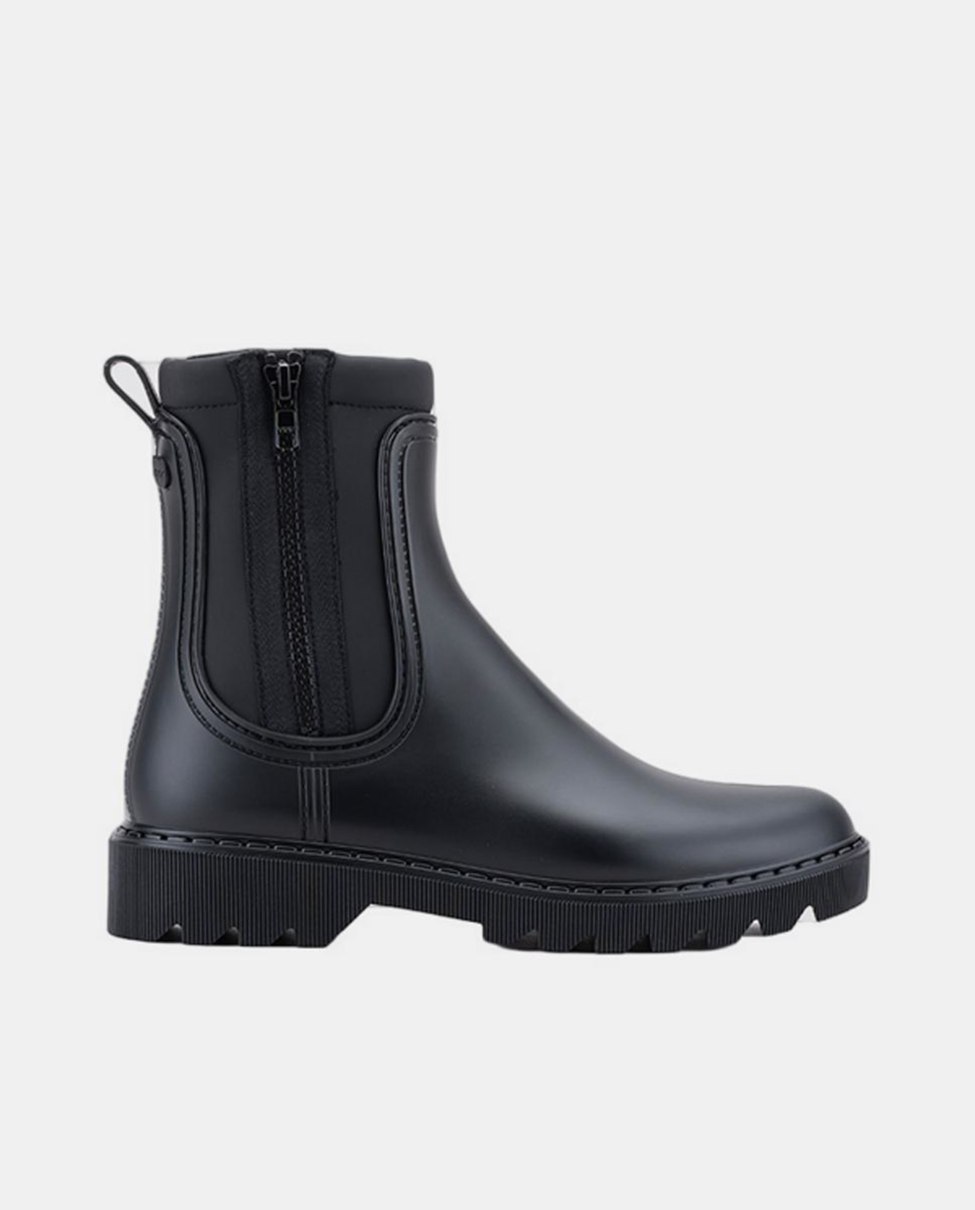 Galochas Chloe com Fecho de Correr Lateral Preto-1
