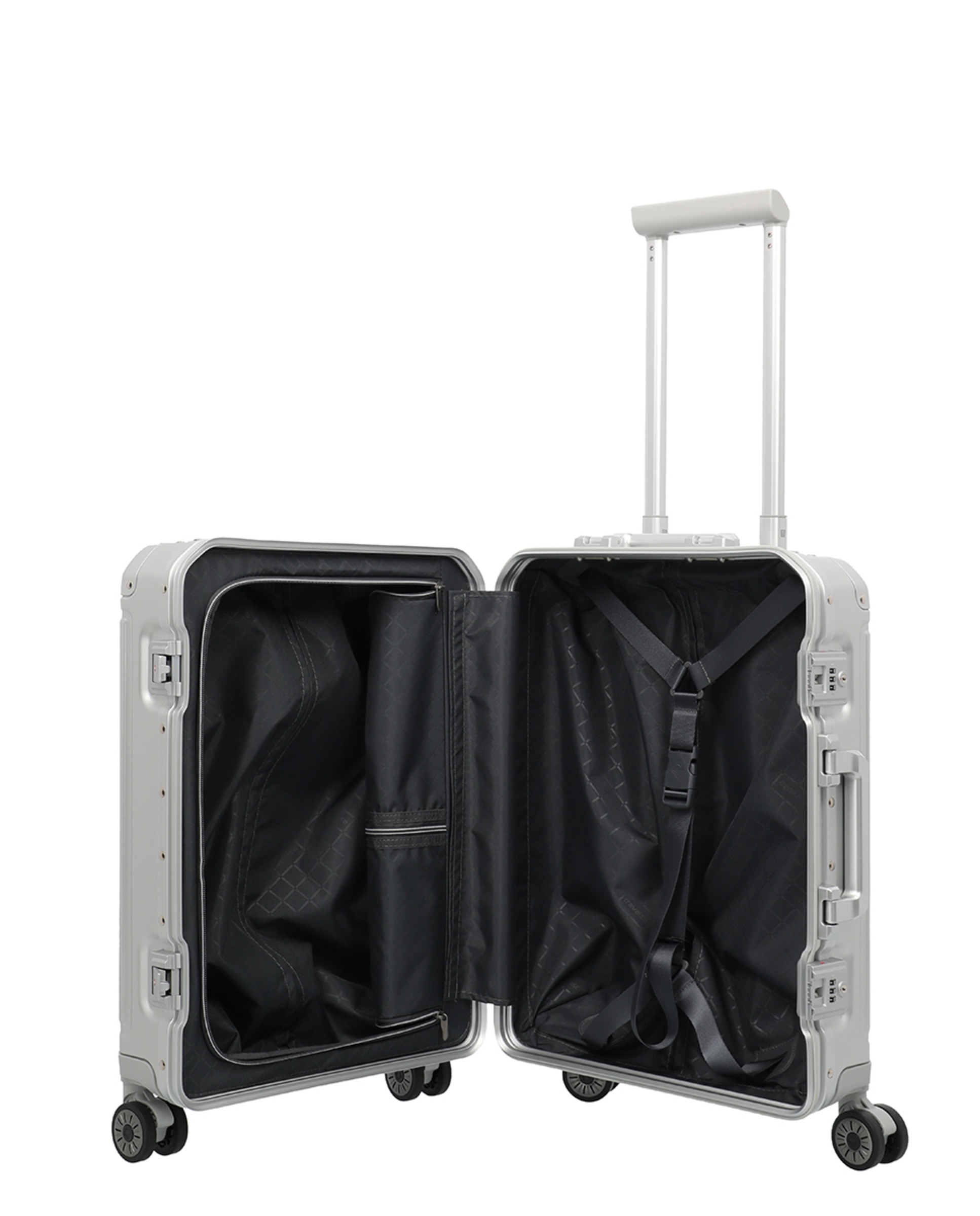 Trolley de Cabine de Alumínio Prata-5