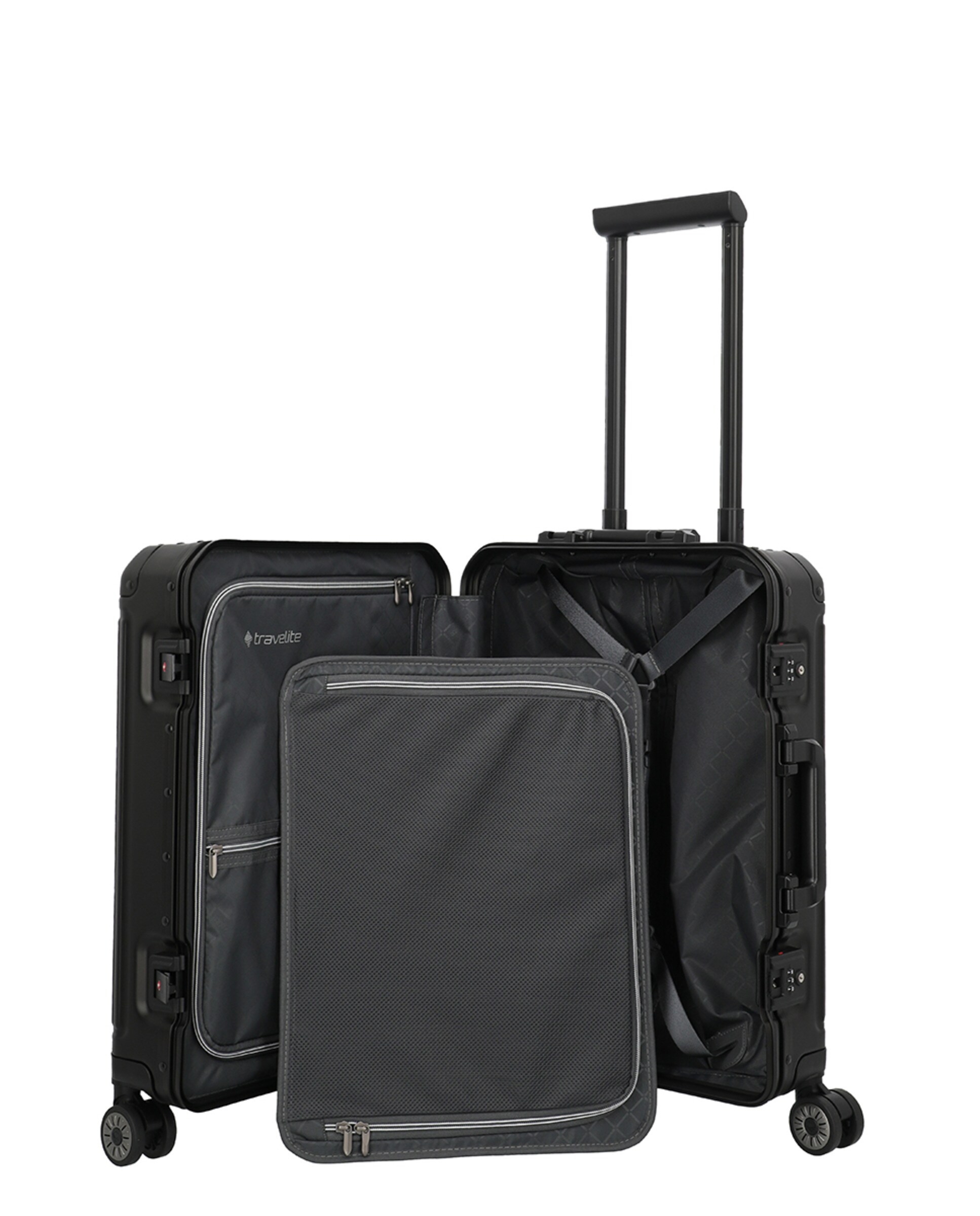 Trolley de Cabine de Alumínio Preto-4