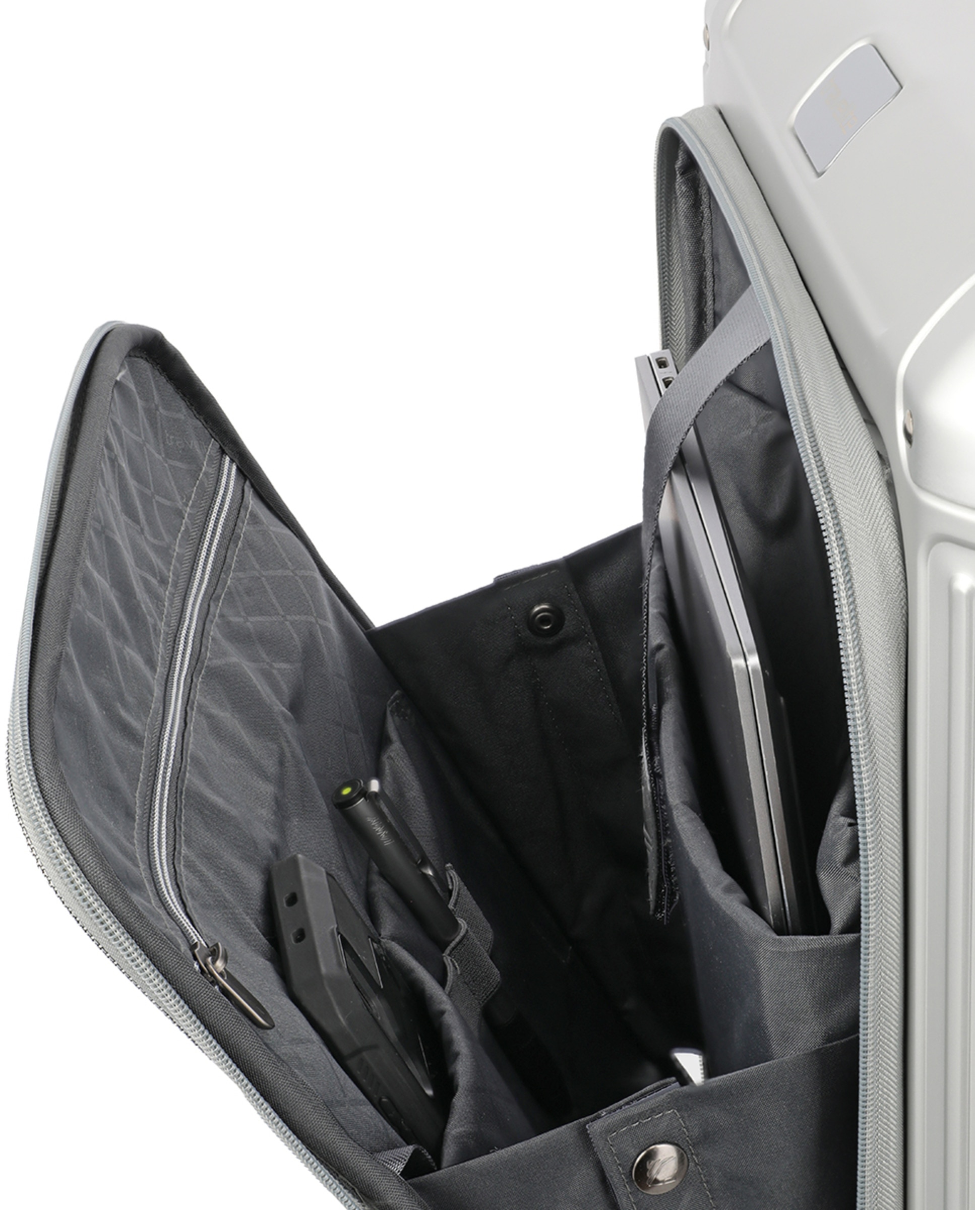 Trolley de Cabine de Alumínio Prata-7