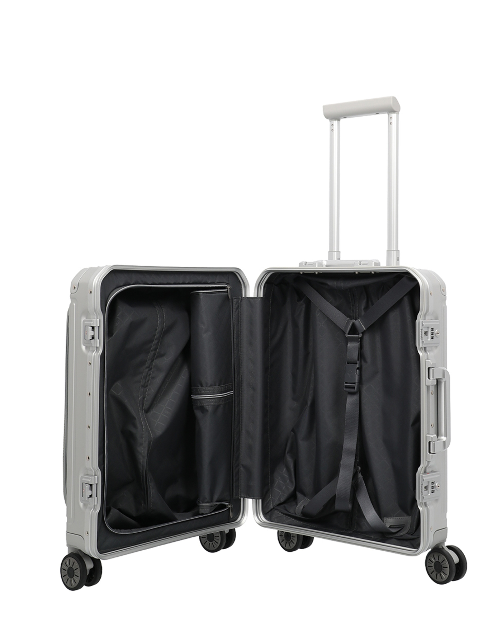 Trolley de Cabine de Alumínio Prata-5