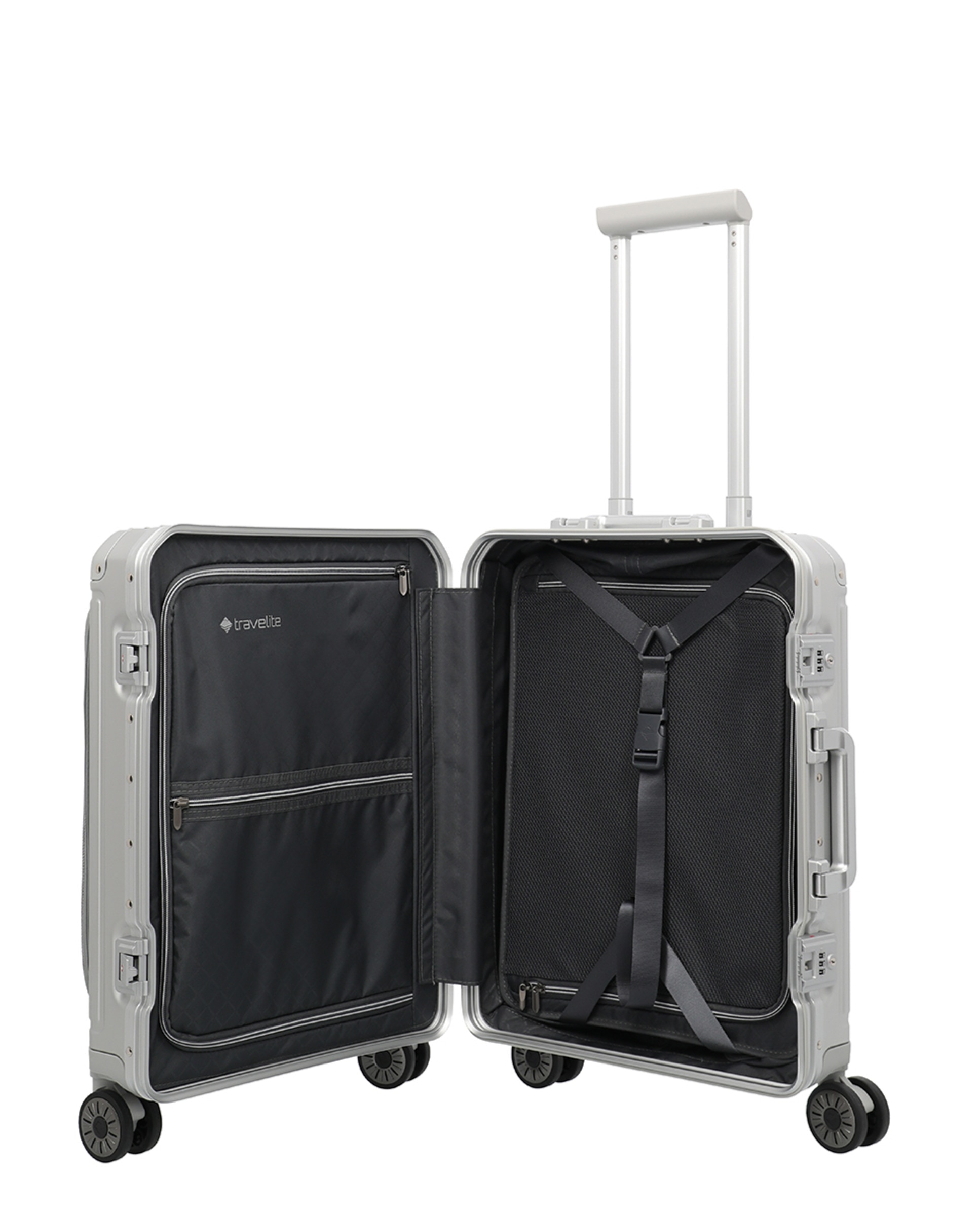 Trolley de Cabine de Alumínio Prata-3