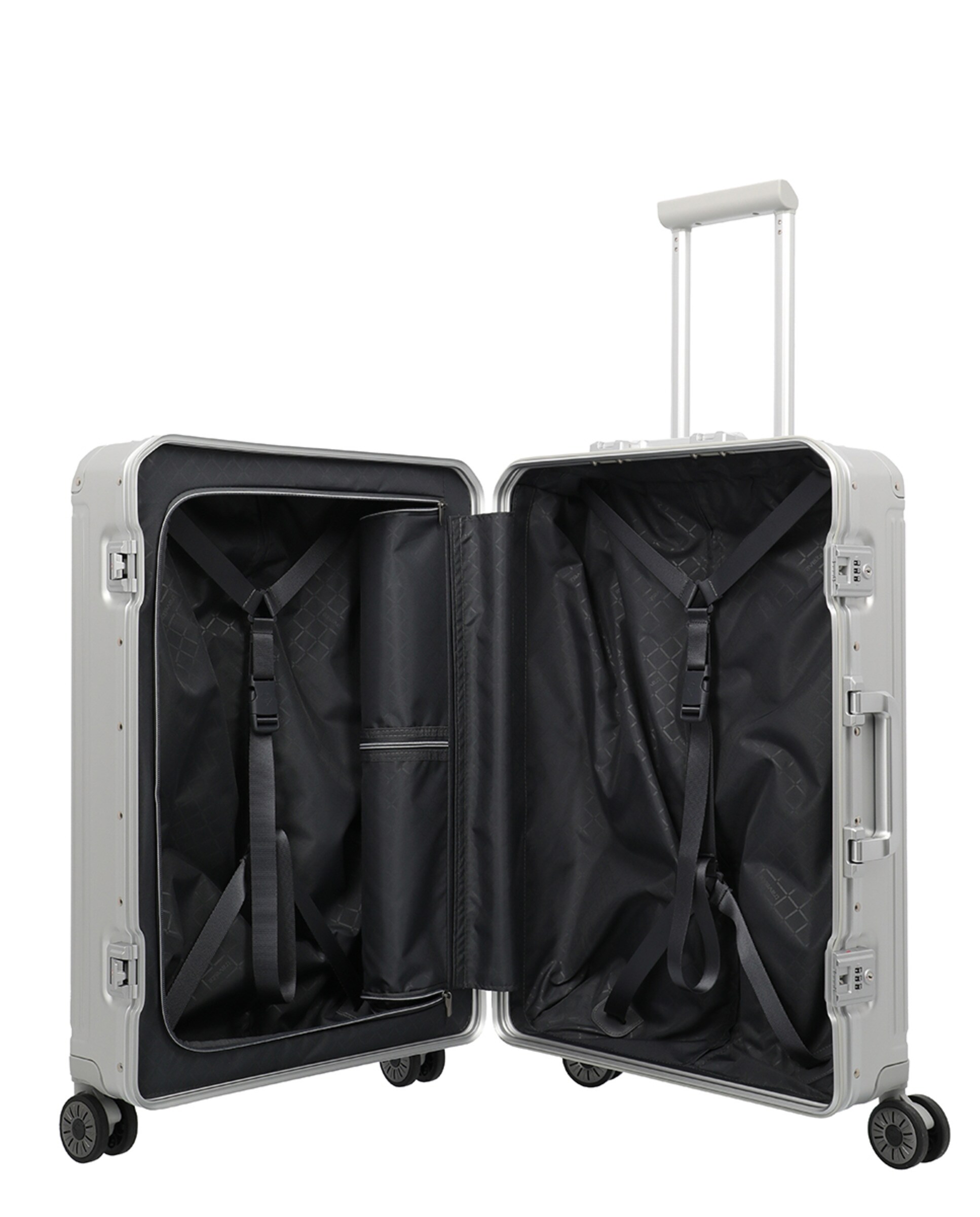 Trolley Médio de Alumínio Prata-5