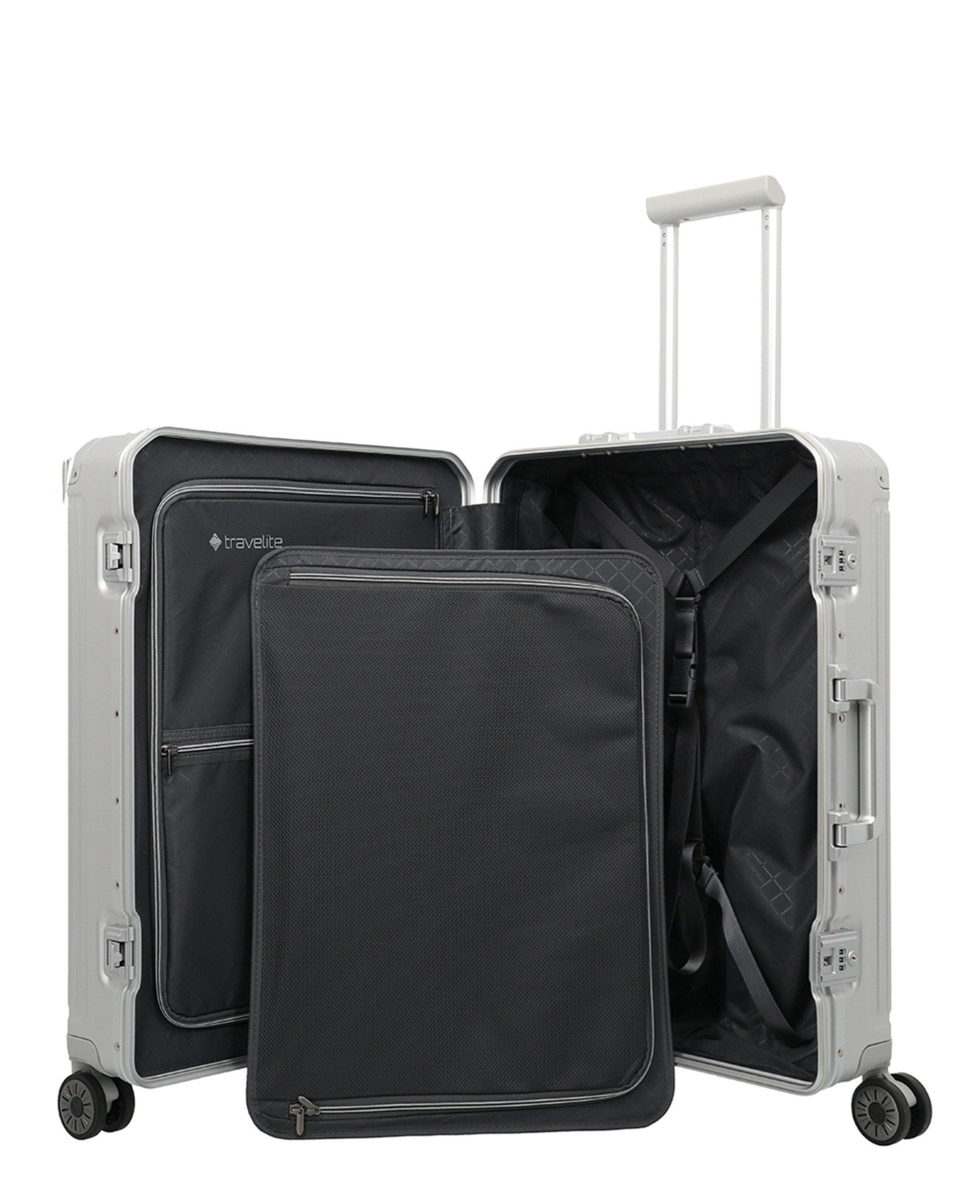 Trolley Médio de Alumínio Prata-4