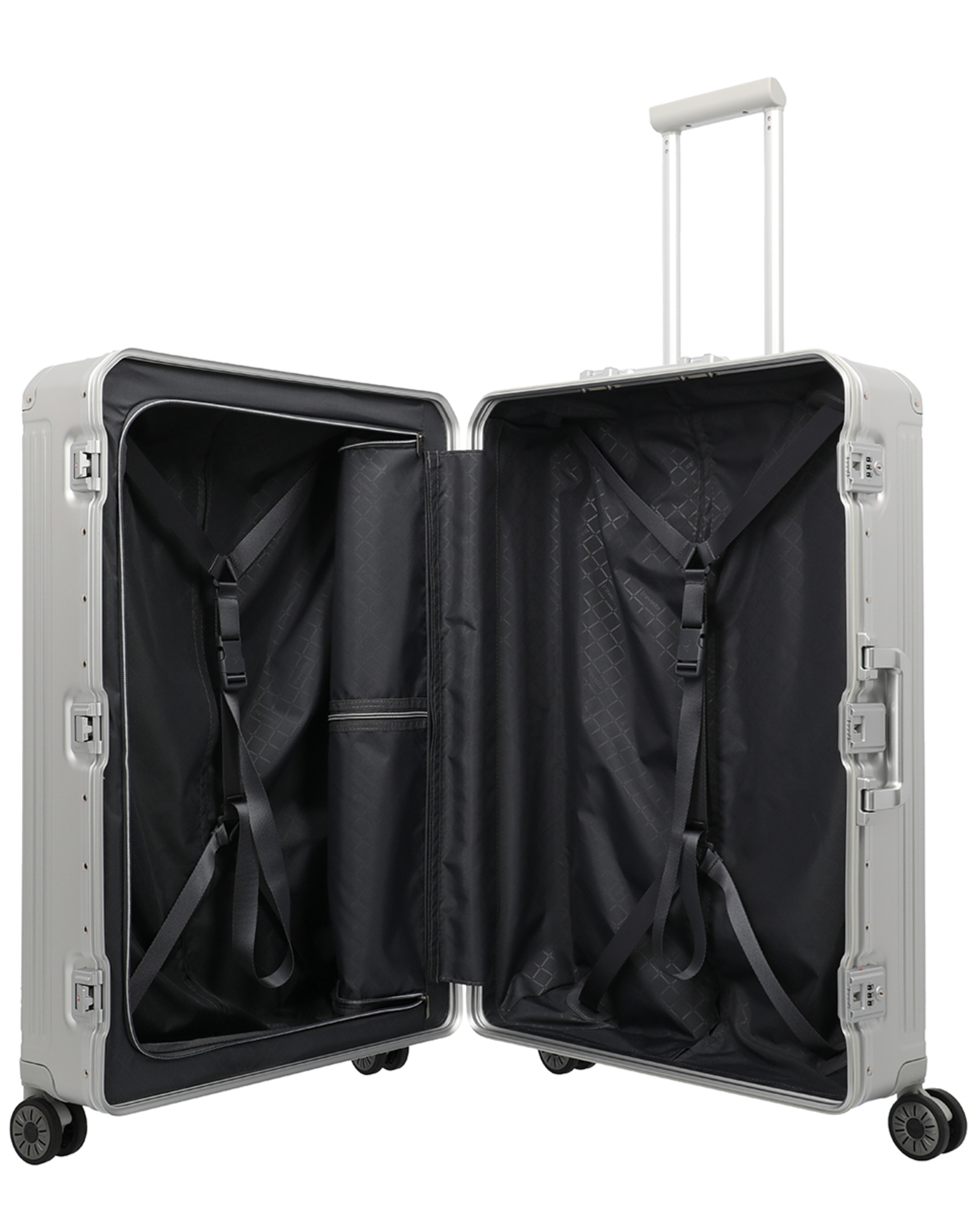 Trolley Grande de Alumínio Prata-5