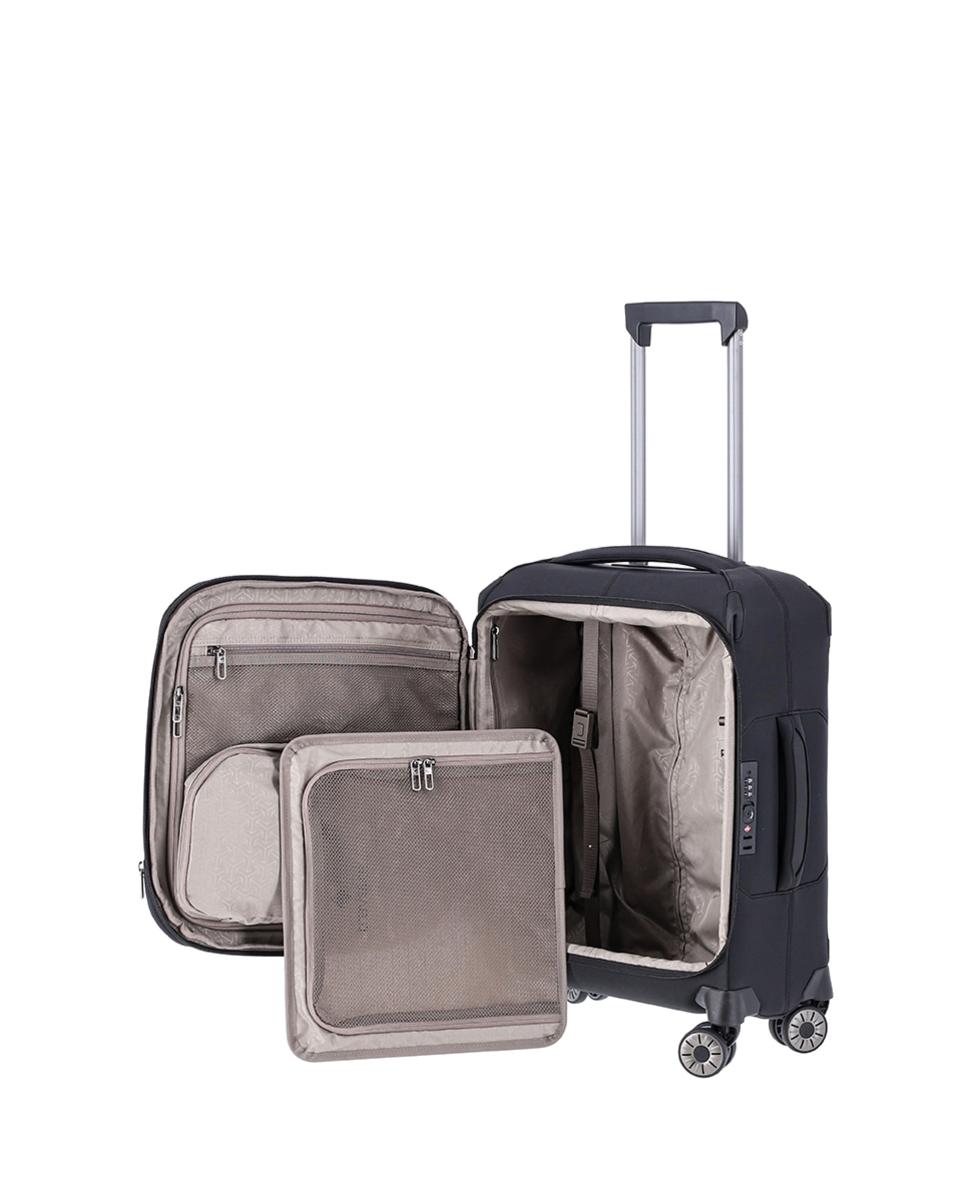 Trolley de Cabine em Nylon com Fibra de Vidro Preto-4