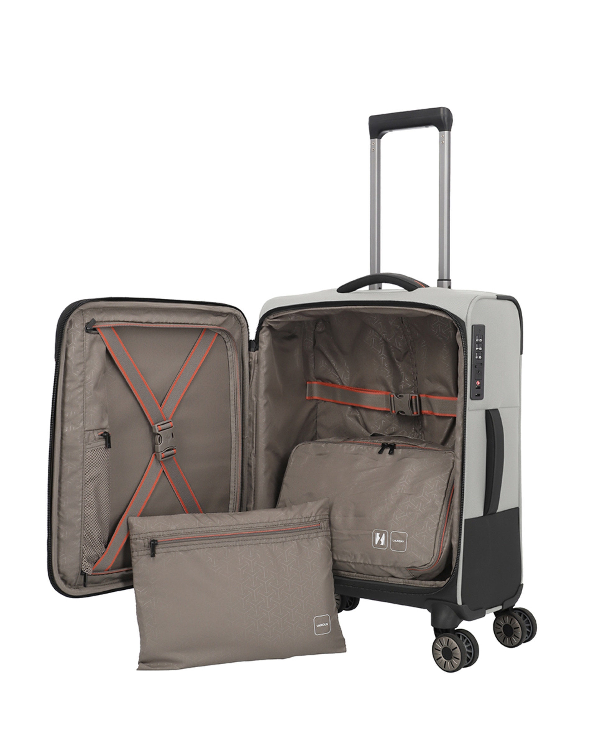 Trolley de Cabine Flexível 55 cm 37 L Cinzento-3