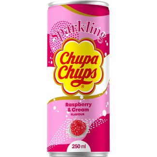 refresco sabor frambuesa y crema lata 250 cl - Chupa Chups