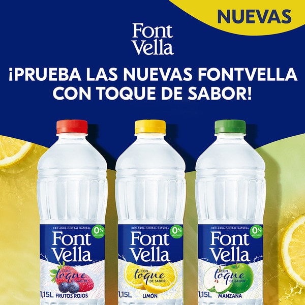 Natürliches Mineralwasser mit einem Hauch von Zitronengeschmack, zuckerfrei Flasche 1,15 l