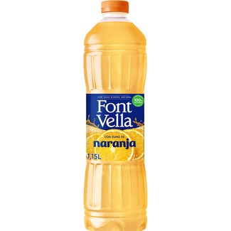 agua mineral natural con zumo de naranja botella 1,15 l - Font Vella