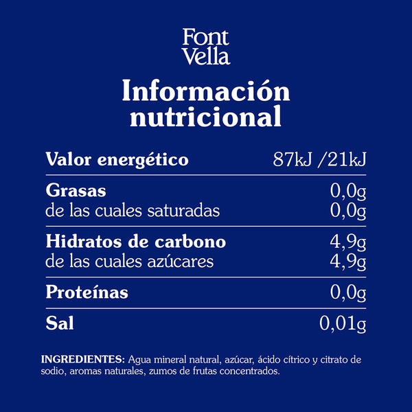 natural mineral water with tropical juice bottle 1,15 l