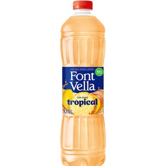 agua mineral natural con zumo tropical botella 1,15 l - Font Vella