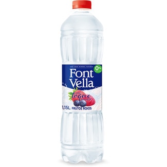 agua mineral natural con toque de sabor frutos rojos 0% azúcares botella 1,15 l - Font Vella