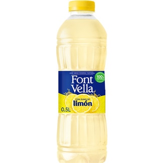 agua mineral natural con zumo de limón original botella 50 cl - Font Vella
