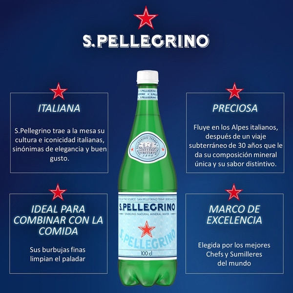 natural sparkling mineral water bottle 1 l