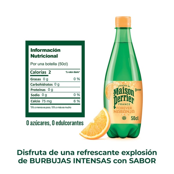 Mineralwasser mit Orangengeschmack Flasche 50 cl