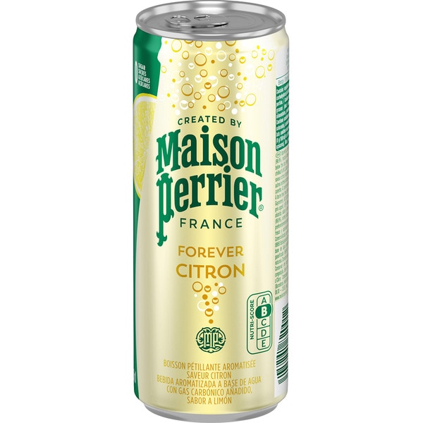 sparkling water with lemon flavour, 0% sugar tin 33 cl