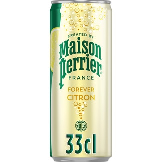 agua con gas sabor limón 0% azúcares lata 33 cl - Maison Perrier