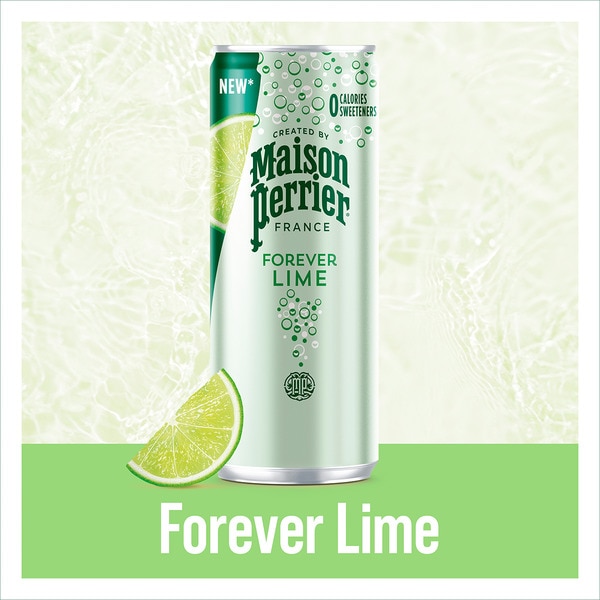 sparkling water with lime flavour, 0% sugar tin 33 cl