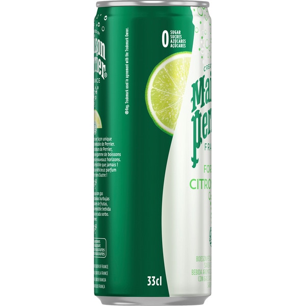 sparkling water with lime flavour, 0% sugar tin 33 cl