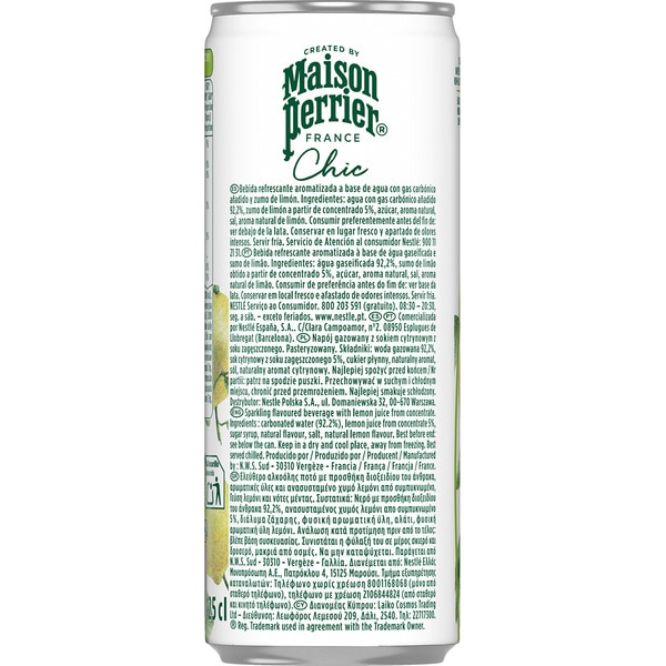 sparkling soft drink lemon & mint flavour Lemonjito tin 25 cl