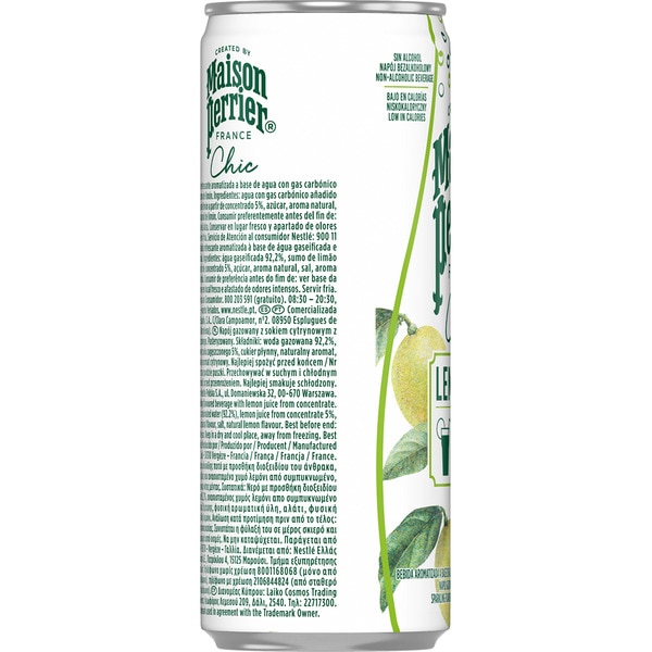 sparkling soft drink lemon & mint flavour Lemonjito tin 25 cl