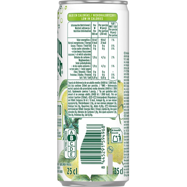 sparkling soft drink lemon & mint flavour Lemonjito tin 25 cl