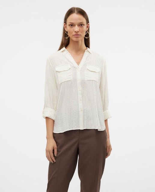 Imagen 0 de Camisa de manga larga de mujer con brillo lurex