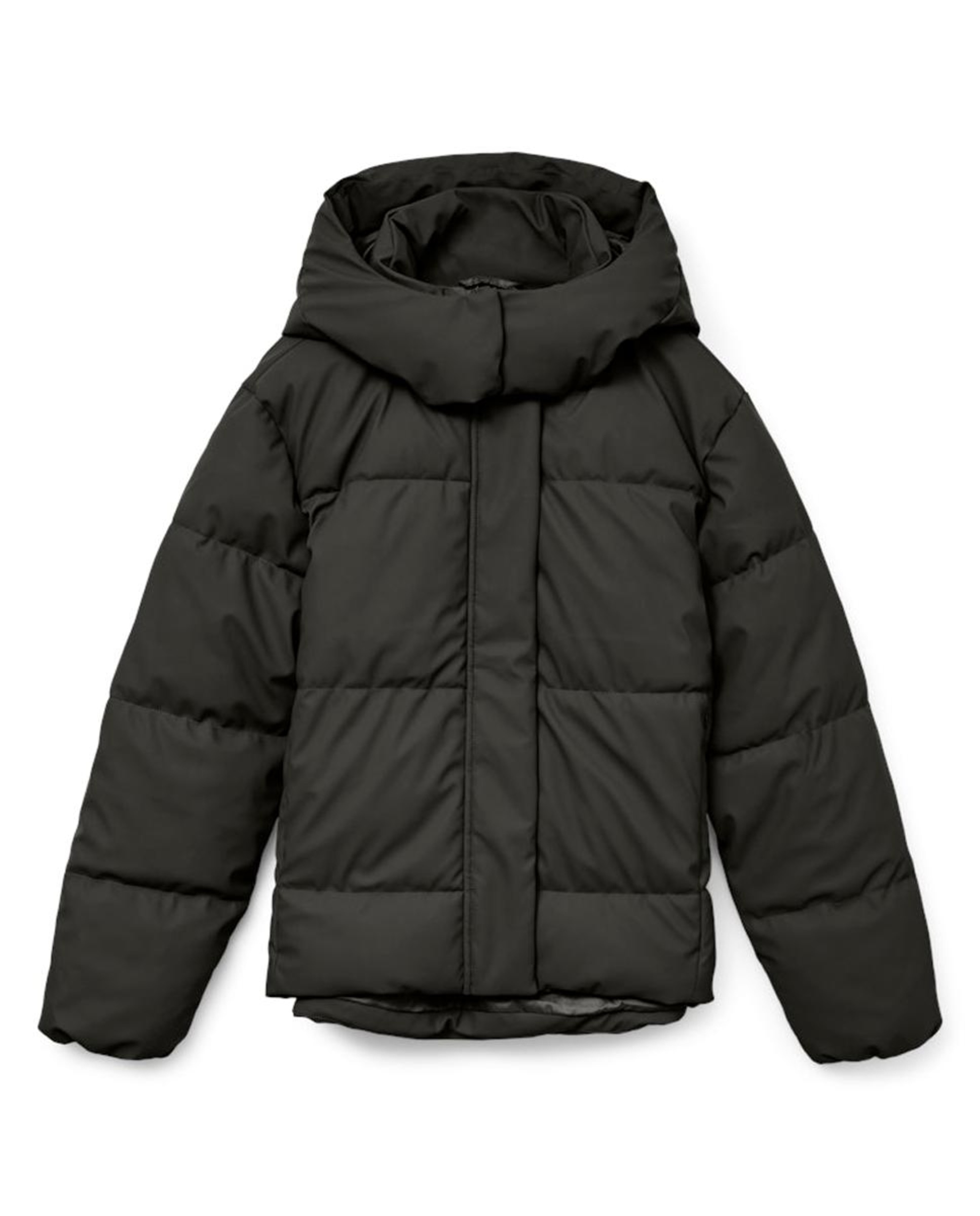 Sobretudo Acolchoado com Gorro Verde pardo-5