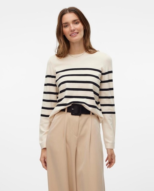 Imagen 0 de Jersey de punto de mujer de rayas