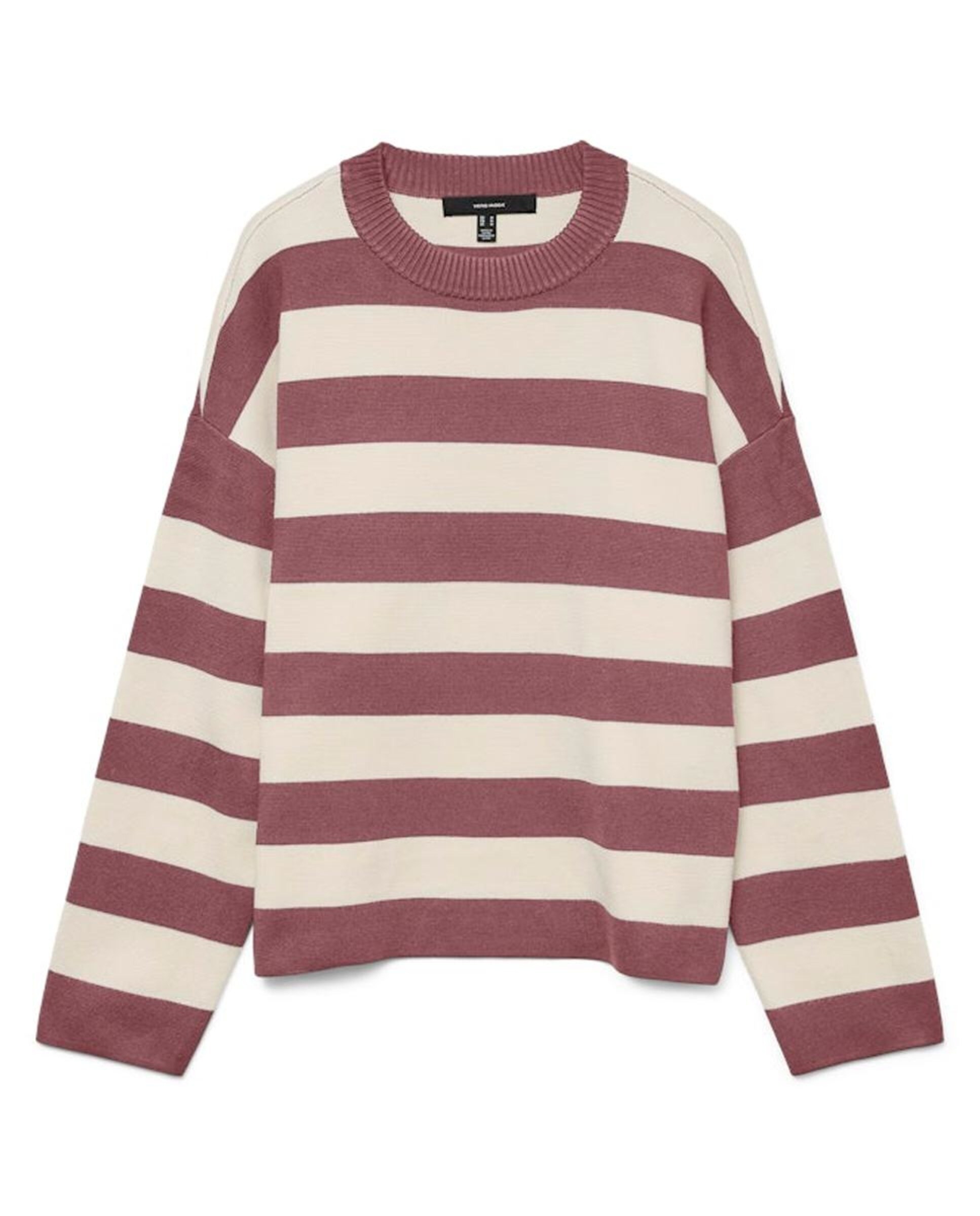 Camisola de malha de mulher com manga comprida Rosa-5