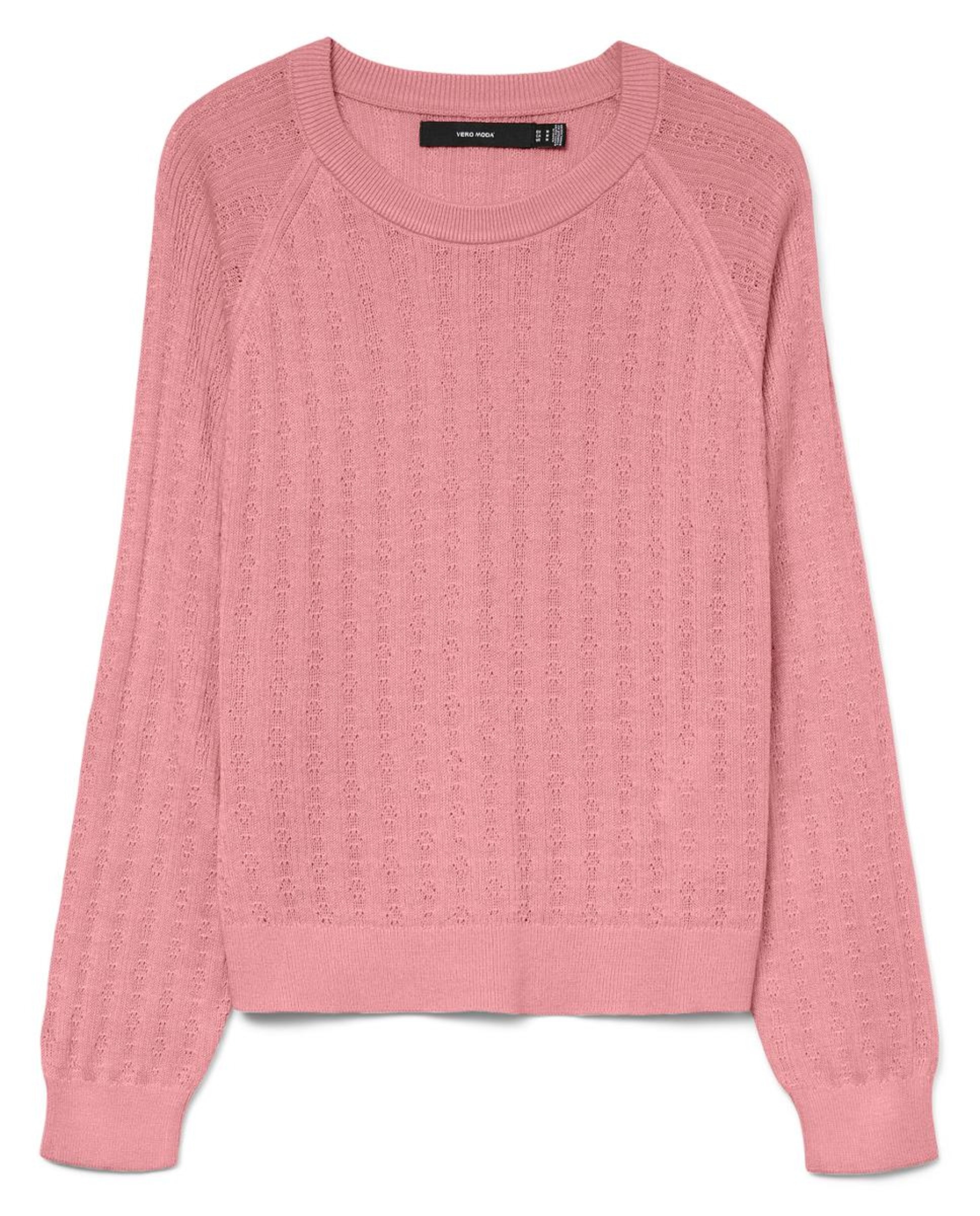 Camisola de Malha Fina com Manga Comprida Rosa-5