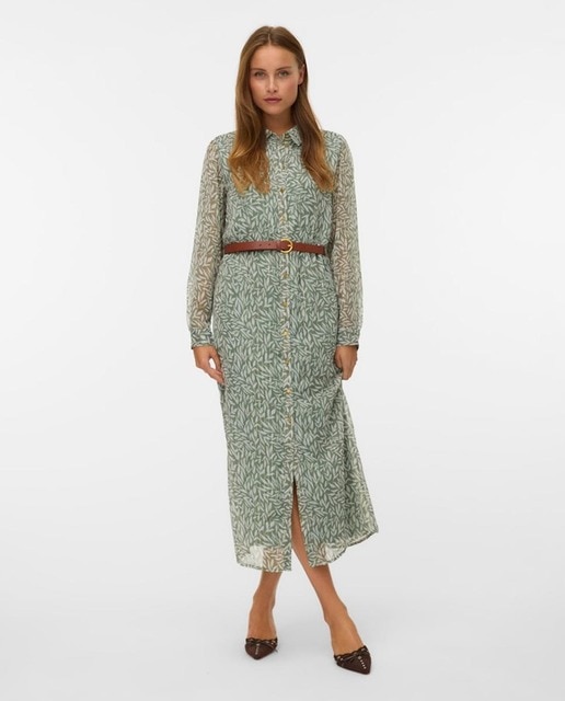 Imagen 0 de Vestido camisero de manga larga