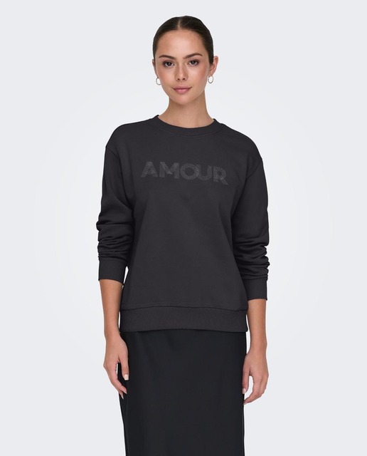 Imagen 0 de Sudadera de mujer de manga larga y cuello redondo